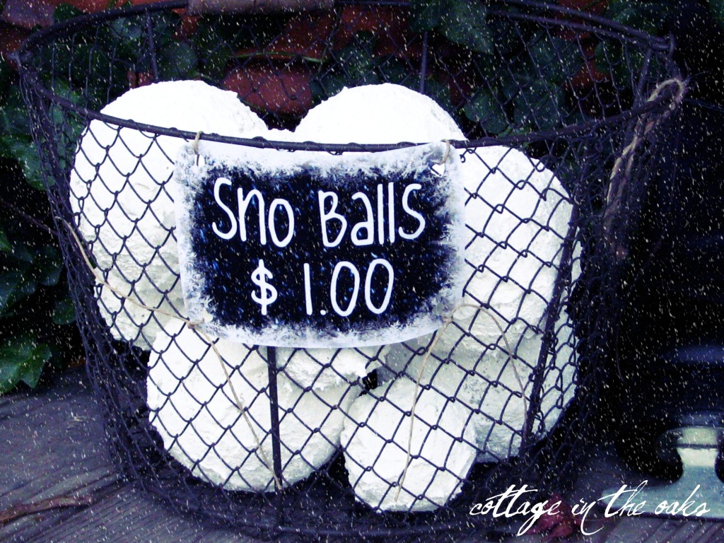 Make your own snowballs….how-to with free printable