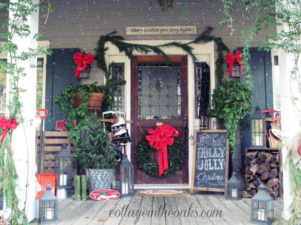 christmas front porch 2012